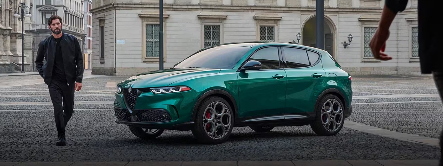 Red Alfa Romeo SUV and Sedan